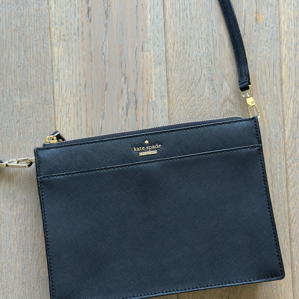 Kate Spade Black Crossbody Bag Sleek Structured Design